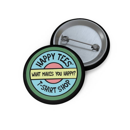 Happy Tees® Pin Buttons (color)  Accessories 1.25" HAPPY TEES® BRAND