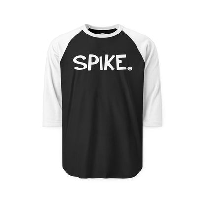 SPIKE Happy Tee (Long Sleeve Raglan)  Long-sleeve 2XL / Black/White HAPPY TEES® BRAND