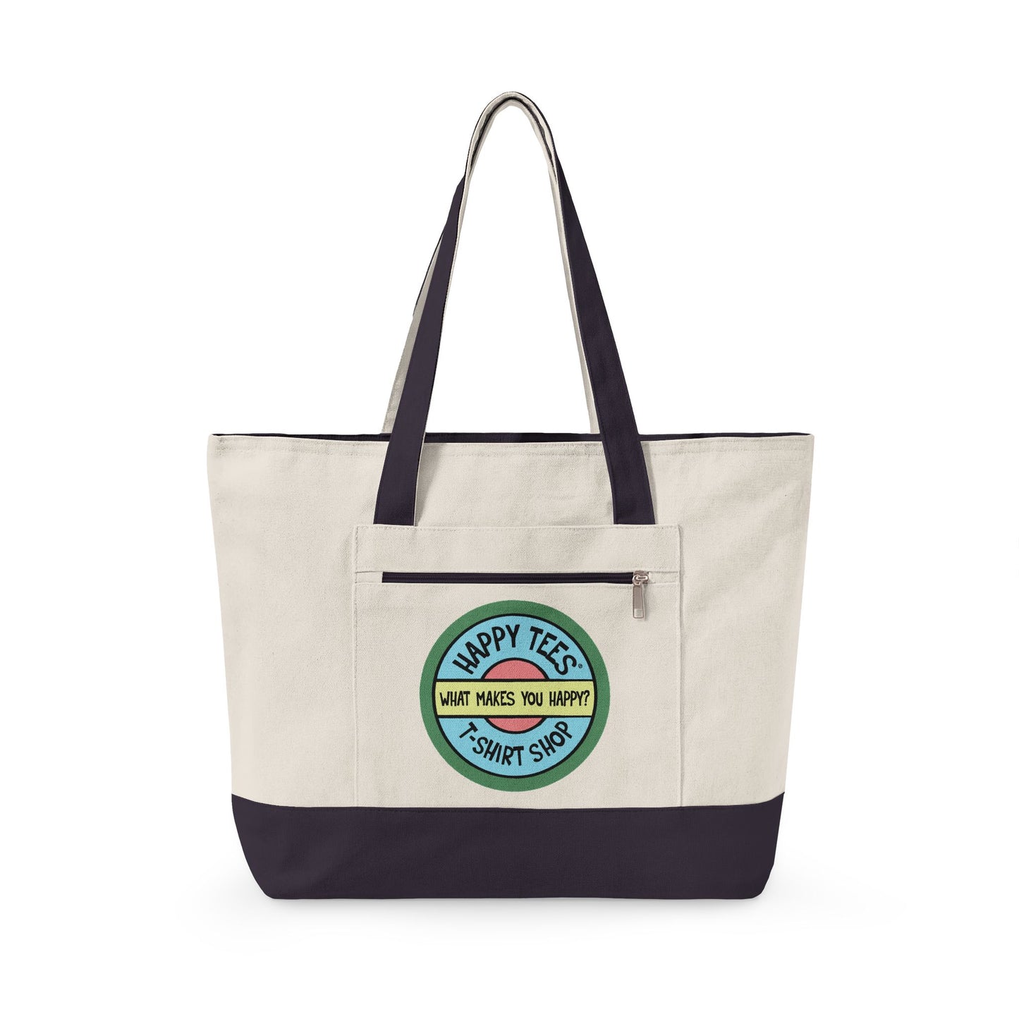 Happy Tees® Tote Bag (With Zipper)  Bags  HAPPY TEES® BRAND