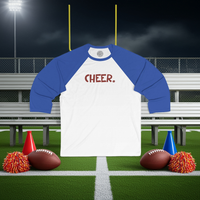 CHEER Happy Tee (Long Sleeve Baseball Tee)  Long-sleeve  HAPPY TEES® BRAND