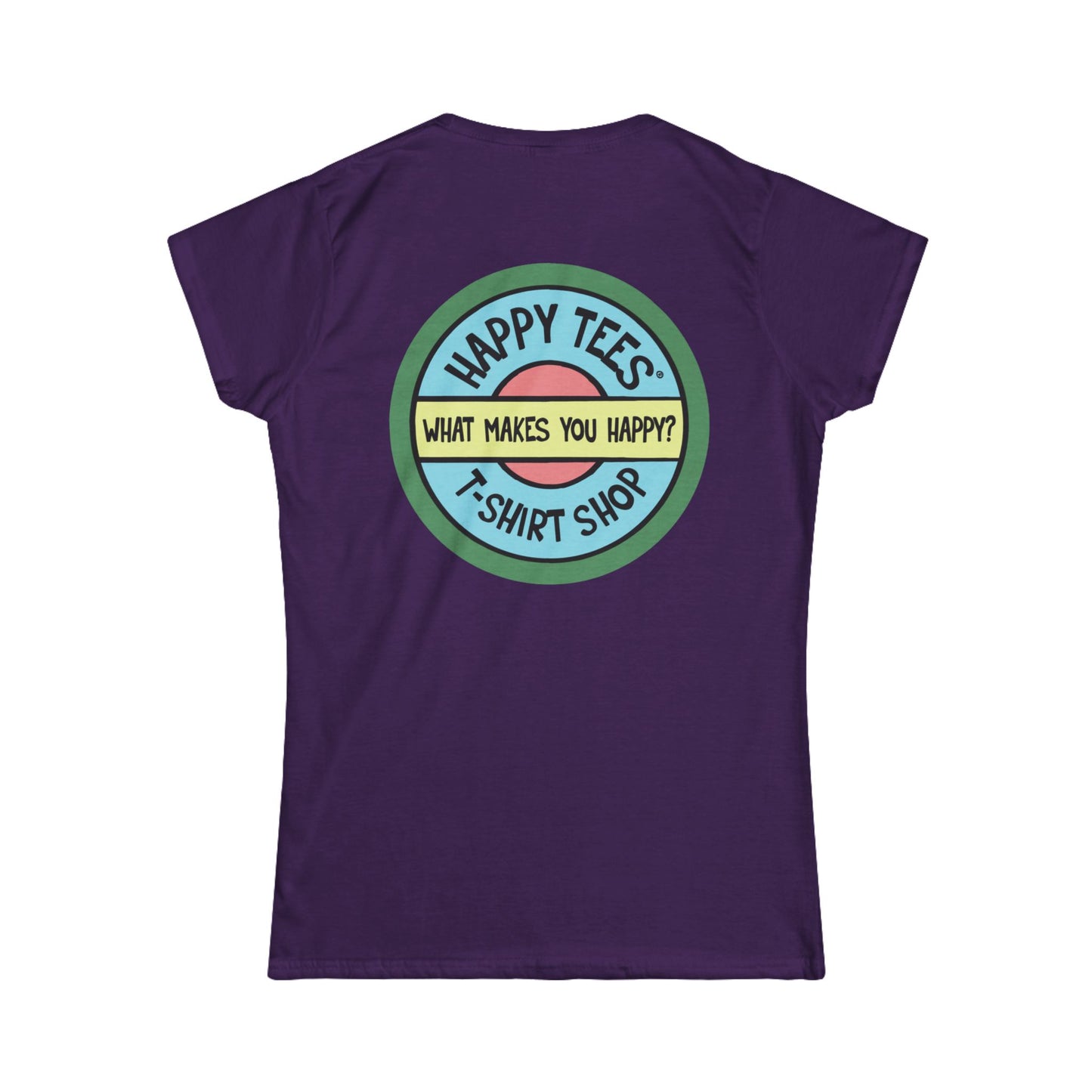 Happy Tees® T‑Shirt (Women's Tee without front logo)  T-Shirt  HAPPY TEES® BRAND