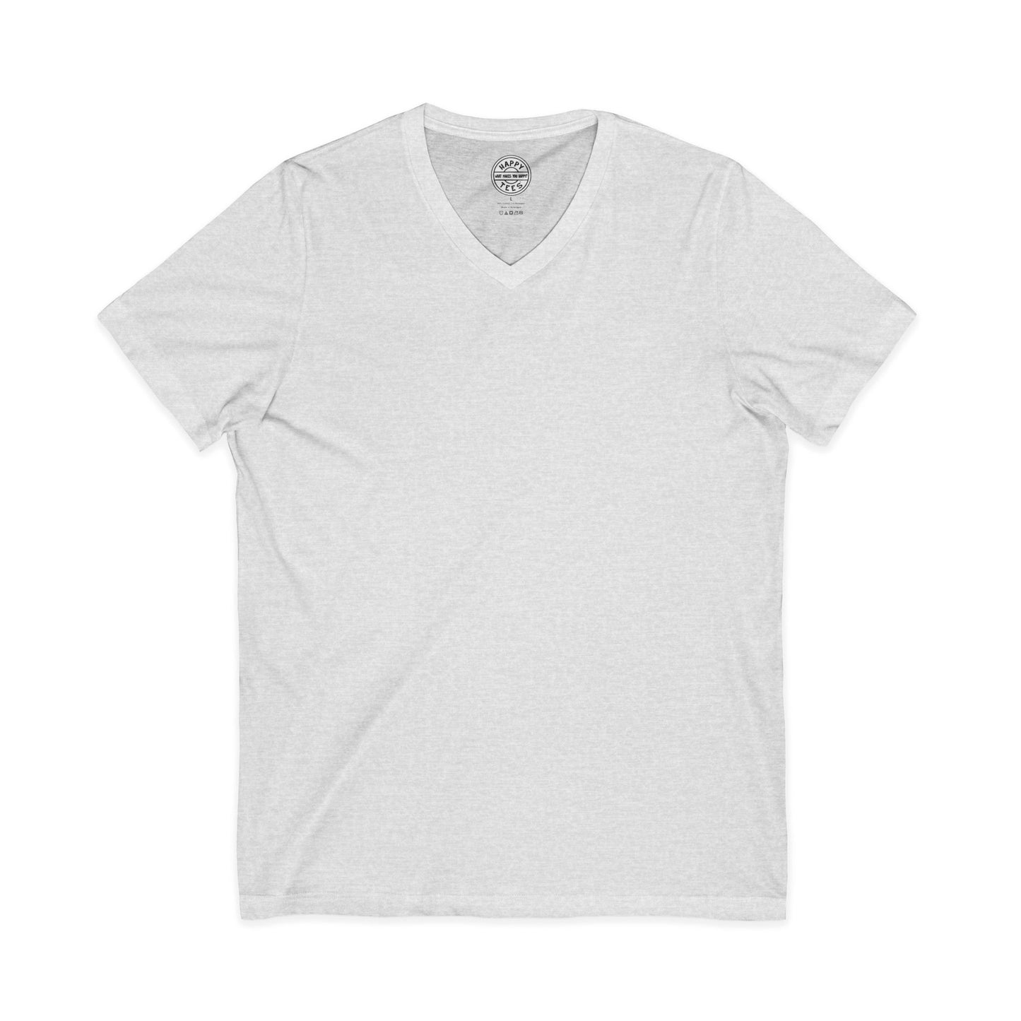 BASIC Happy Tee (V-Neck)  V-neck Ash / M HAPPY TEES® BRAND