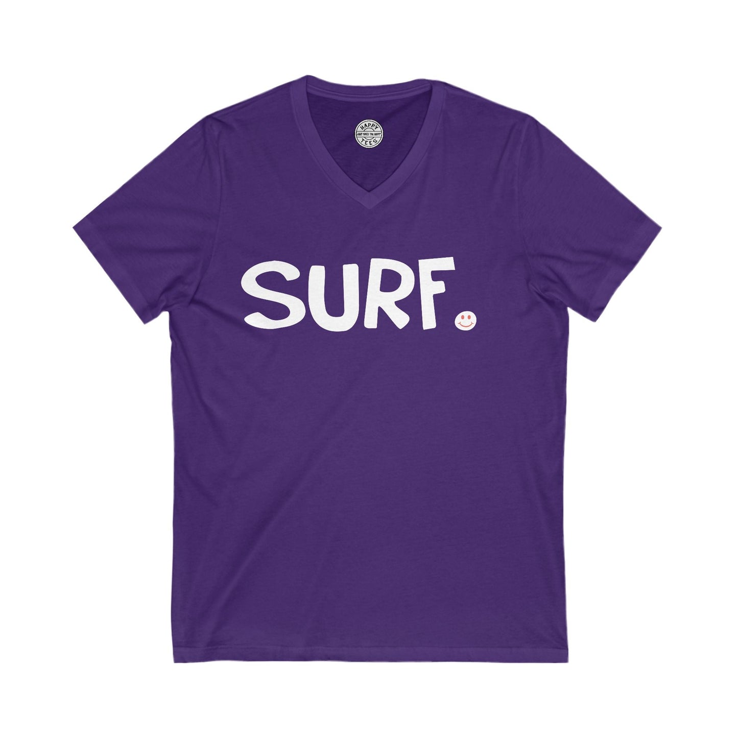 SURF Happy Tee (V-Neck)  V-neck Team Purple / 2XL HAPPY TEES® BRAND