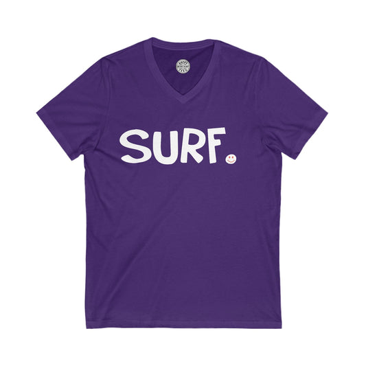 SURF Happy Tee (V-Neck)  V-neck Team Purple / 2XL HAPPY TEES® BRAND