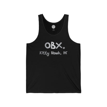 OBX Happy Tee (Tank Top, Silver) Printify
