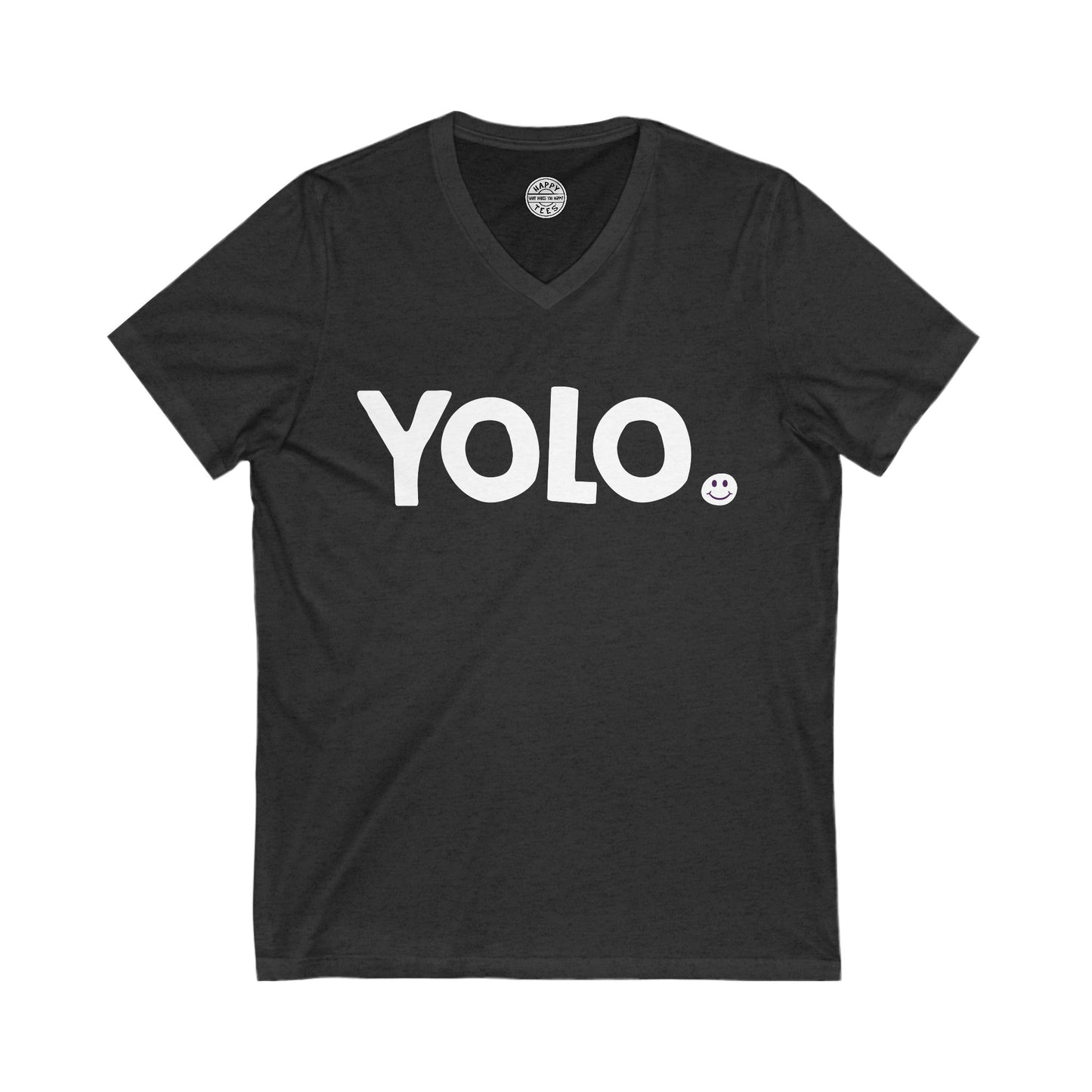 YOLO Happy Tee (V-Neck)  V-neck  HAPPY TEES® BRAND