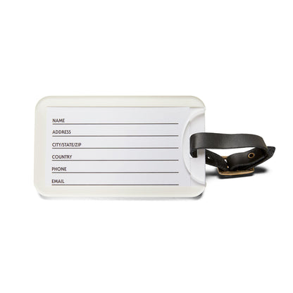 Happy Tees® Luggage Tag (black and white)  Accessories  HAPPY TEES® BRAND