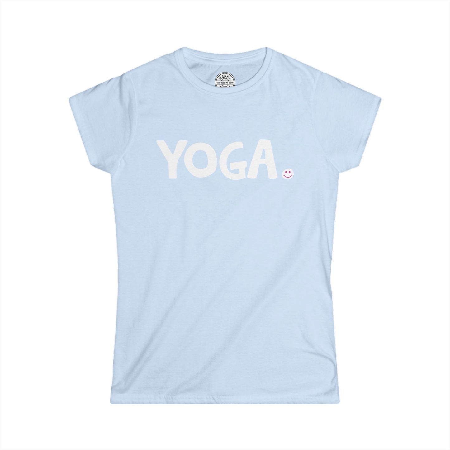 YOGA Happy Tee (Women's Tee)  T-Shirt  HAPPY TEES® BRAND