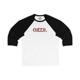 CHEER Happy Tee (Long Sleeve Baseball Tee)  Long-sleeve  HAPPY TEES® BRAND