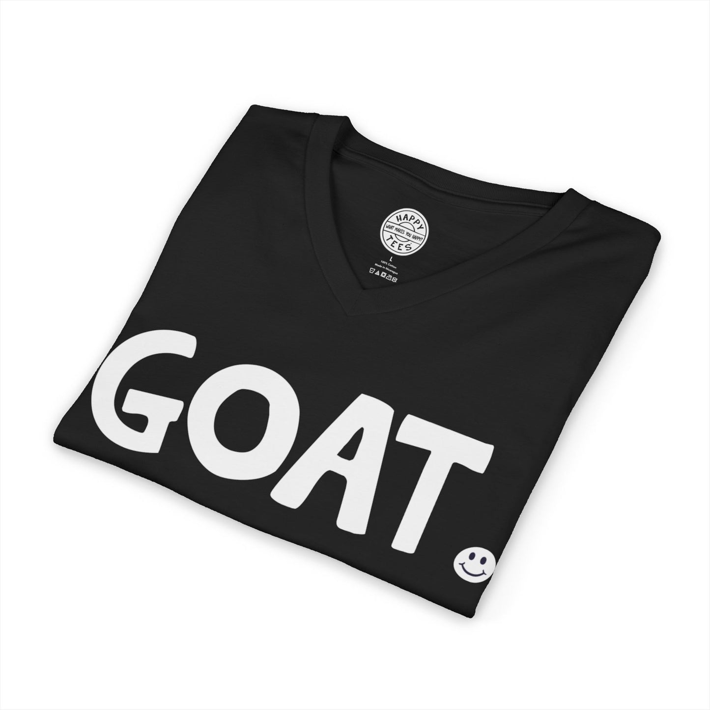 GOAT Happy Tee (V-Neck)  V-neck  HAPPY TEES® BRAND