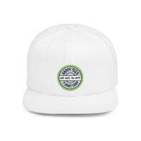 Happy Tees® Flat Bill Cap (Circular Logo T-Shirt Shop, Embroidery)