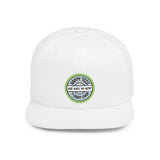 Happy Tees® Flat Bill Cap (Circular Logo T-Shirt Shop, Embroidery)