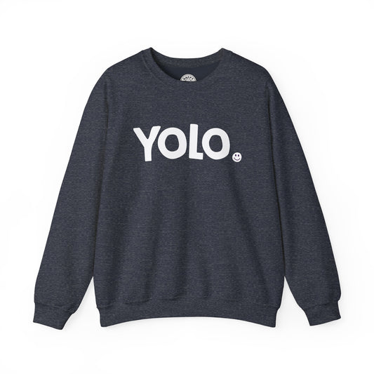 YOLO Happy Tee (Sweatshirt)  Sweatshirt  HAPPY TEES® BRAND