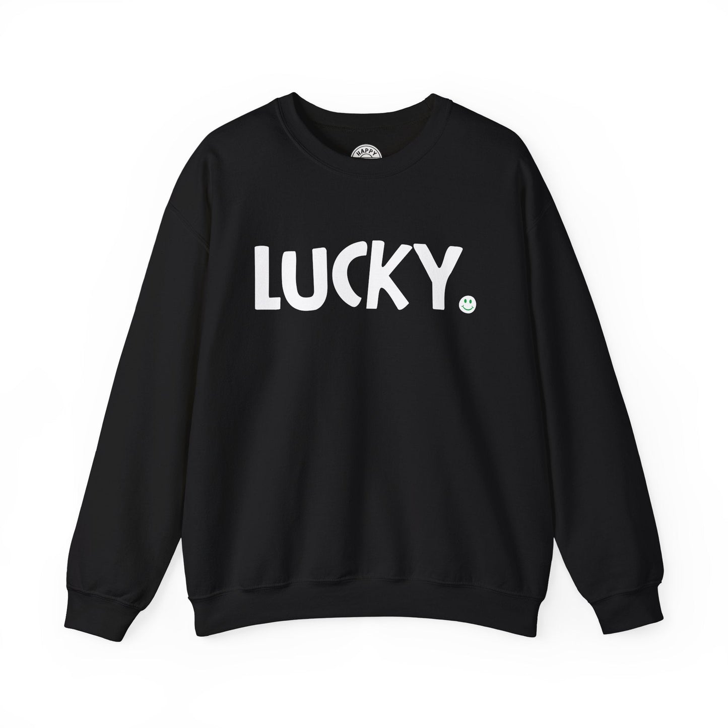 LUCKY Happy Tee (Sweatshirt)  Sweatshirt Black / 2XL HAPPY TEES® BRAND