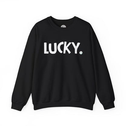 LUCKY Happy Tee (Sweatshirt)  Sweatshirt Black / 2XL HAPPY TEES® BRAND