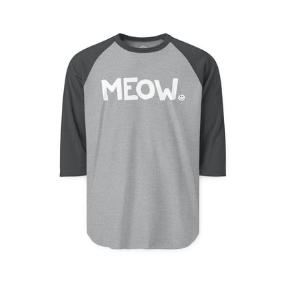 MEOW Happy Tee (Long Sleeve Raglan)  Long-sleeve  HAPPY TEES® BRAND