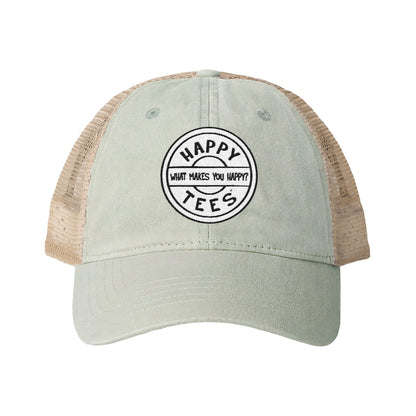 Happy Tees® Cap (Women's Washed Mesh-Back, Embroidery)  Hats  HAPPY TEES® BRAND