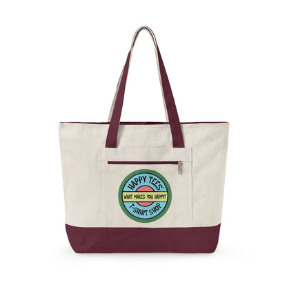 Happy Tees® Tote Bag (With Zipper)  Bags  HAPPY TEES® BRAND