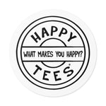 Happy Tees® Vinyl Stickers (black and white) Printify