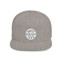 Happy Tees® Flat Bill Cap (Embroidery)  Hats One size / Heather Grey HAPPY TEES® BRAND