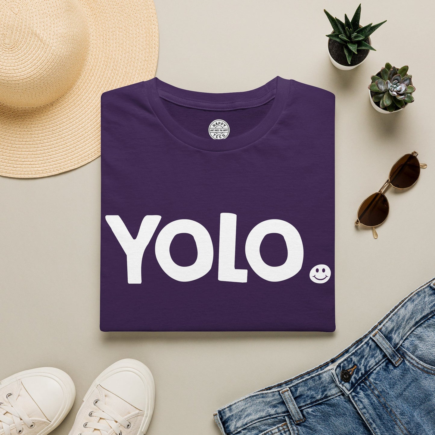 YOLO Happy Tee  T-Shirt  HAPPY TEES® BRAND