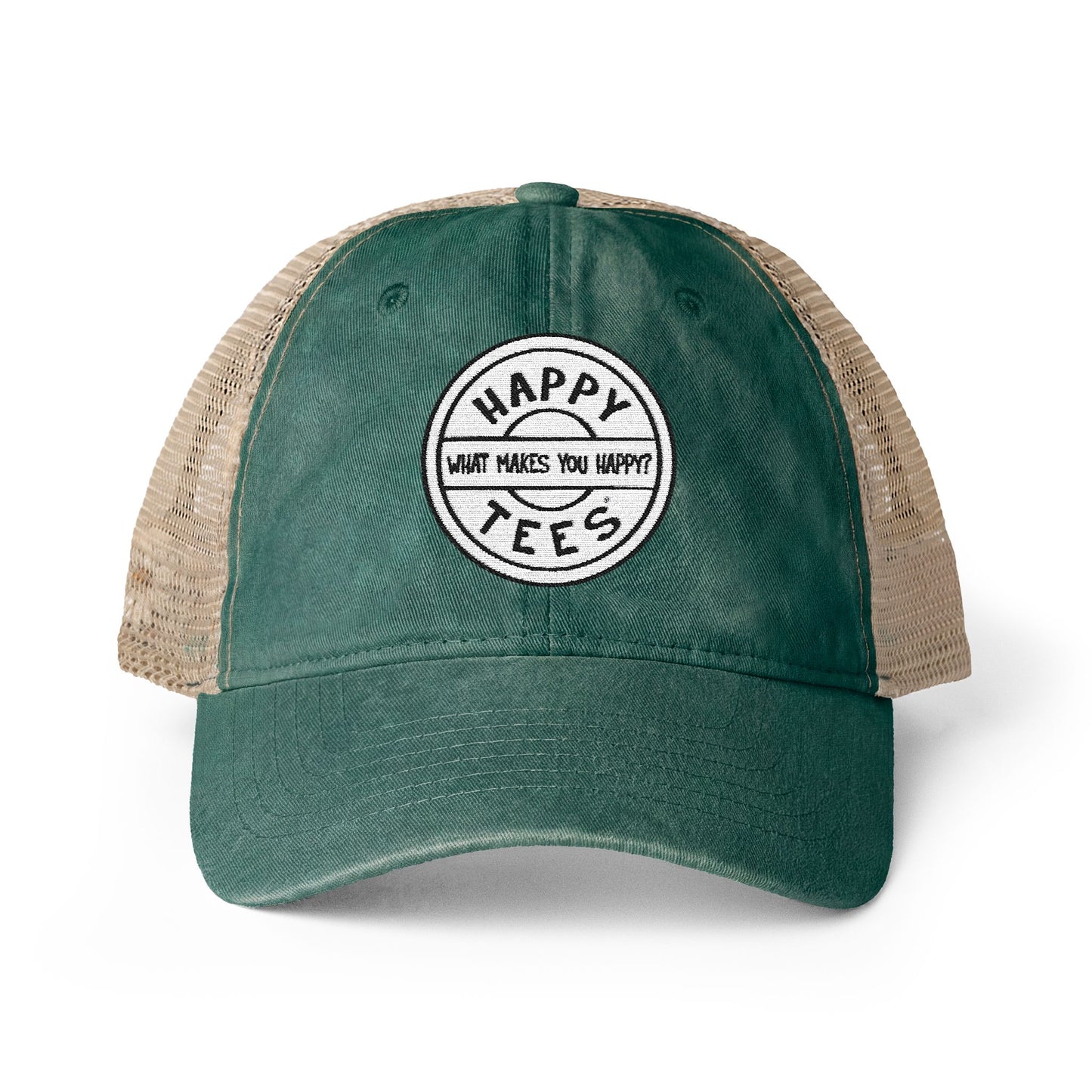 Happy Tees® Cap (Women's Washed Mesh-Back, Embroidery)  Hats  HAPPY TEES® BRAND