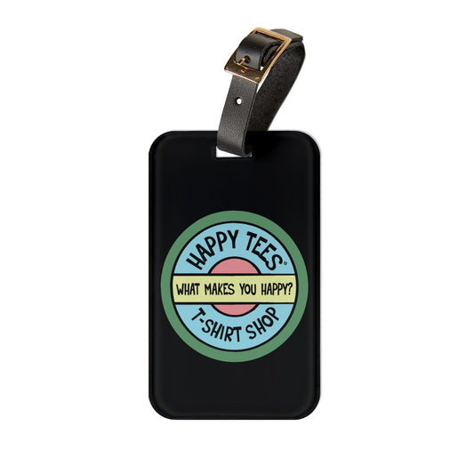 Happy Tees® Luggage Tag (color)  Accessories 2.4'' × 4'' HAPPY TEES® BRAND