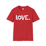 LOVE Happy Tee (Red tee with white graphic) Printify