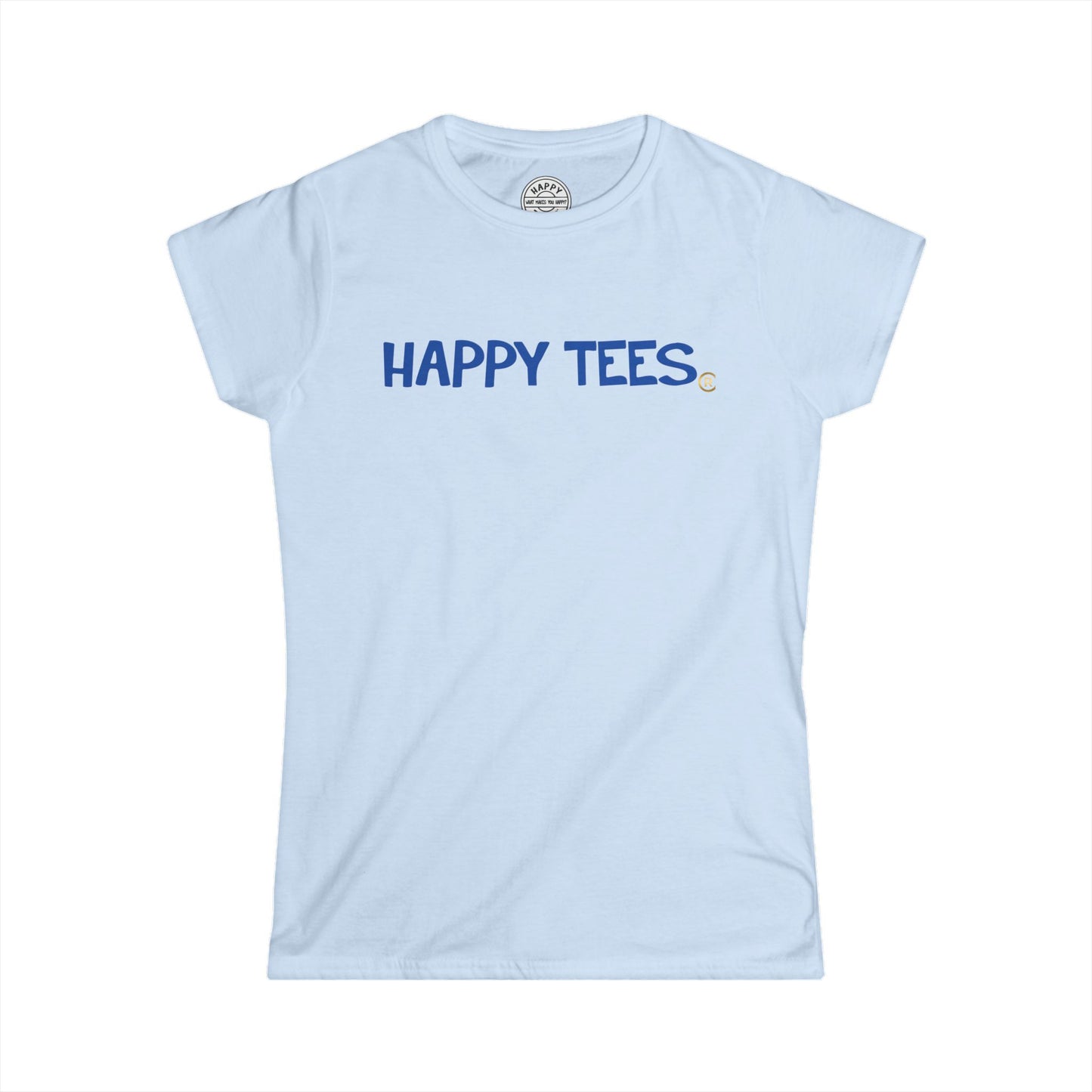 Happy Tees® T‑Shirt (Women's Tee with front logo)  T-Shirt  HAPPY TEES® BRAND