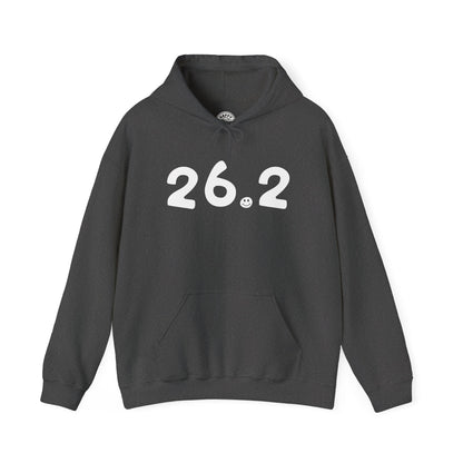 26.2 Happy Tee (Hoodie)  Hoodie 2XL / Dark Heather HAPPY TEES® BRAND