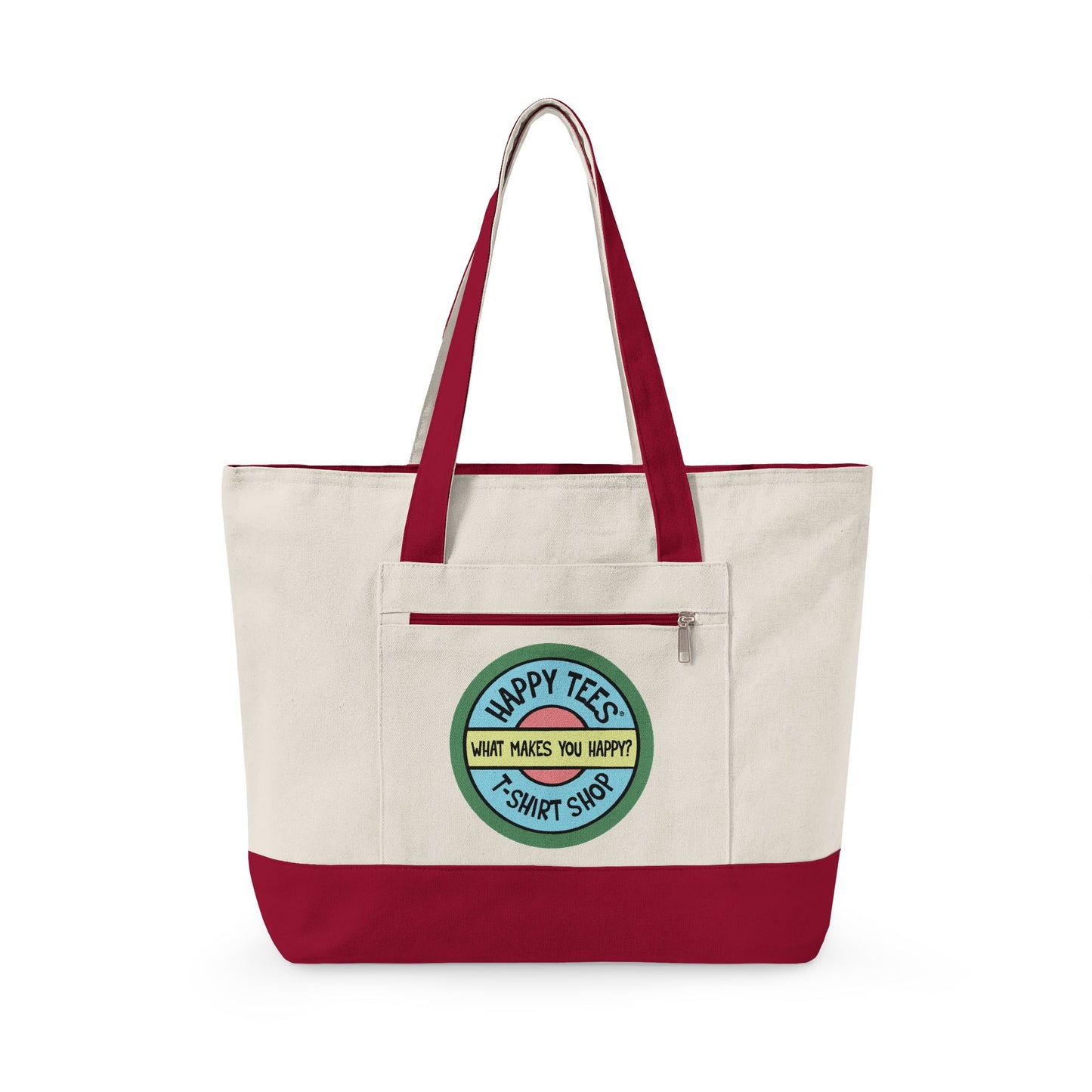 Happy Tees® Tote Bag (With Zipper)  Bags  HAPPY TEES® BRAND