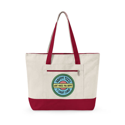 Happy Tees® Tote Bag (With Zipper)  Bags  HAPPY TEES® BRAND