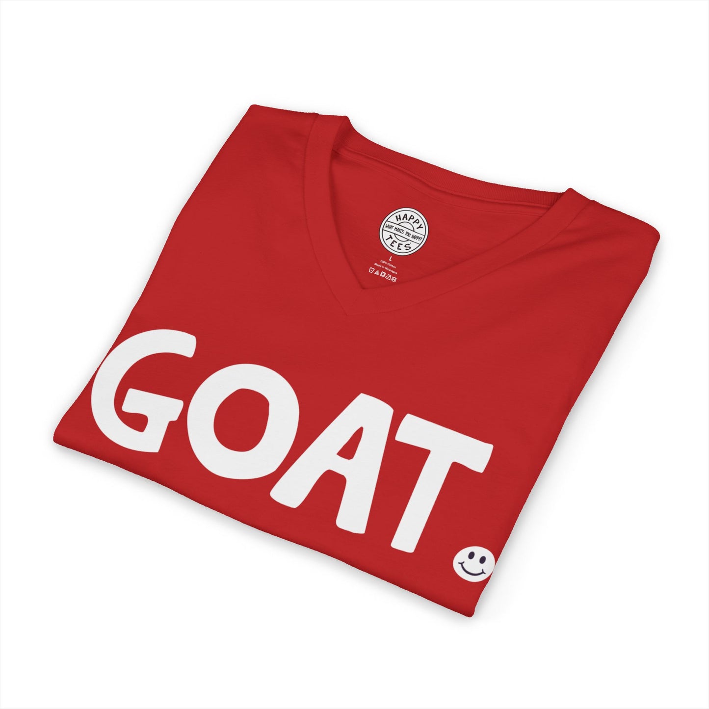 GOAT Happy Tee (V-Neck)  V-neck  HAPPY TEES® BRAND