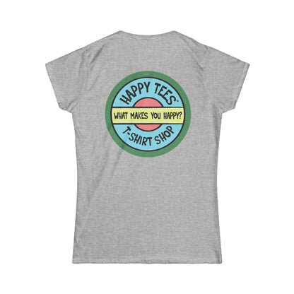 Happy Tees® T‑Shirt (Women's Tee without front logo)  T-Shirt  HAPPY TEES® BRAND