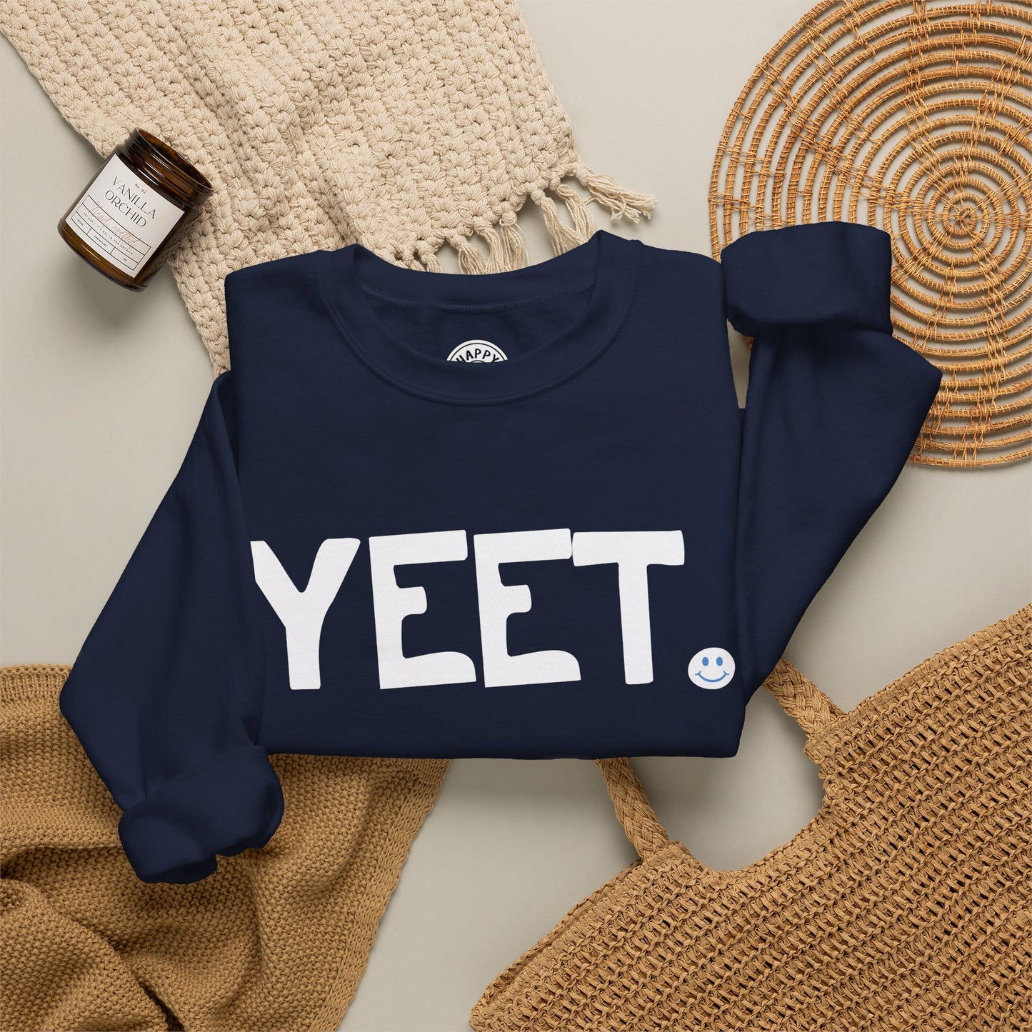 YEET Happy Tee (Sweatshirt)  Sweatshirt  HAPPY TEES® BRAND