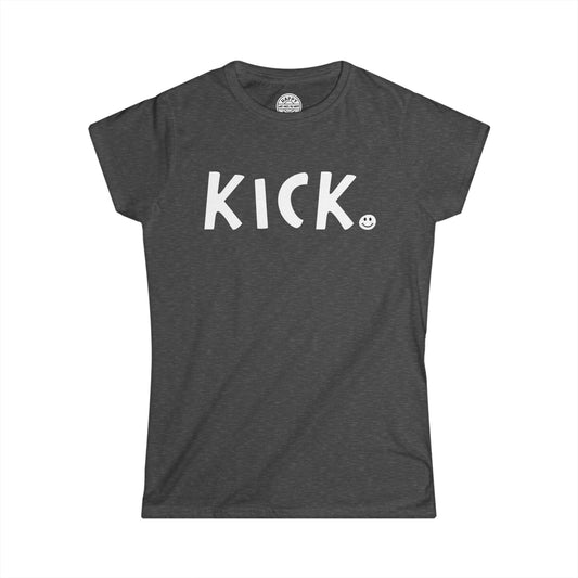 KICK Happy Tee (Women's Tee)  T-Shirt  HAPPY TEES® BRAND