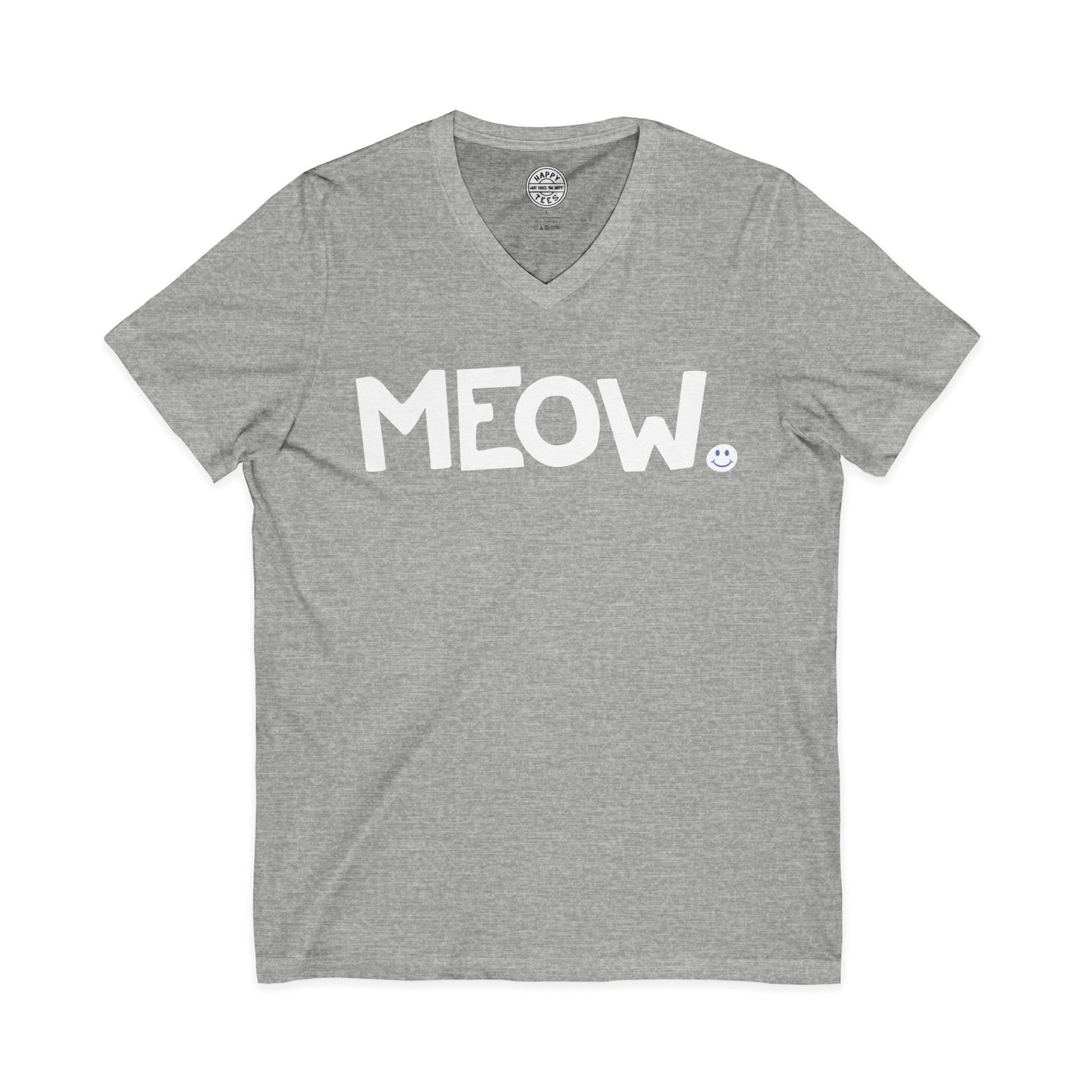 MEOW Happy Tee (V-Neck)  V-neck  HAPPY TEES® BRAND