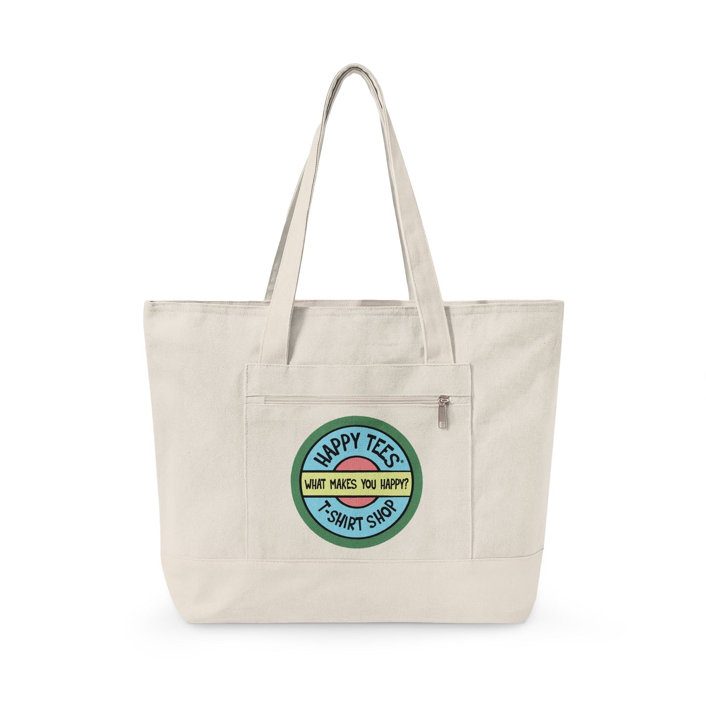 Happy Tees® Tote Bag (With Zipper)  Bags  HAPPY TEES® BRAND
