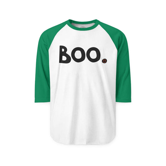BOO Happy Tee (Long Sleeve Raglan)  Long-sleeve 2XL / White/Kelly HAPPY TEES® BRAND