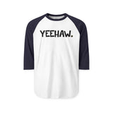 YEEHAW Happy Tee (Long Sleeve Raglan)  Long-sleeve 2XL / White/Navy HAPPY TEES® BRAND
