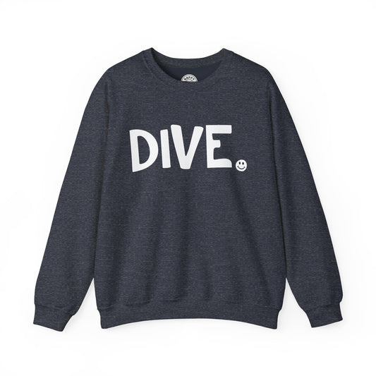 DIVE Happy Tee (Sweatshirt)  Sweatshirt Heather Sport Dark Navy / 2XL HAPPY TEES® BRAND