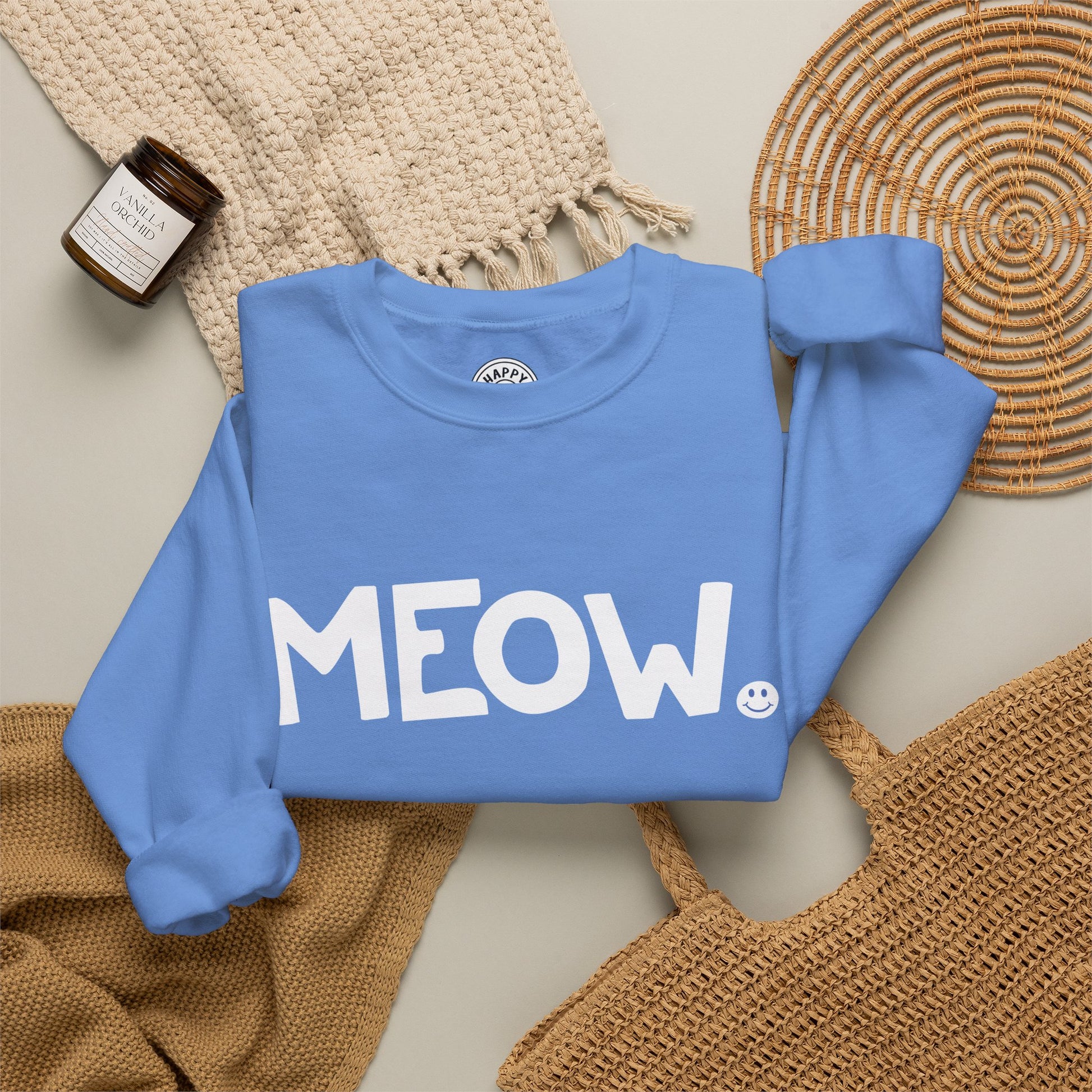MEOW Happy Tee (Sweatshirt)  Sweatshirt  HAPPY TEES® BRAND