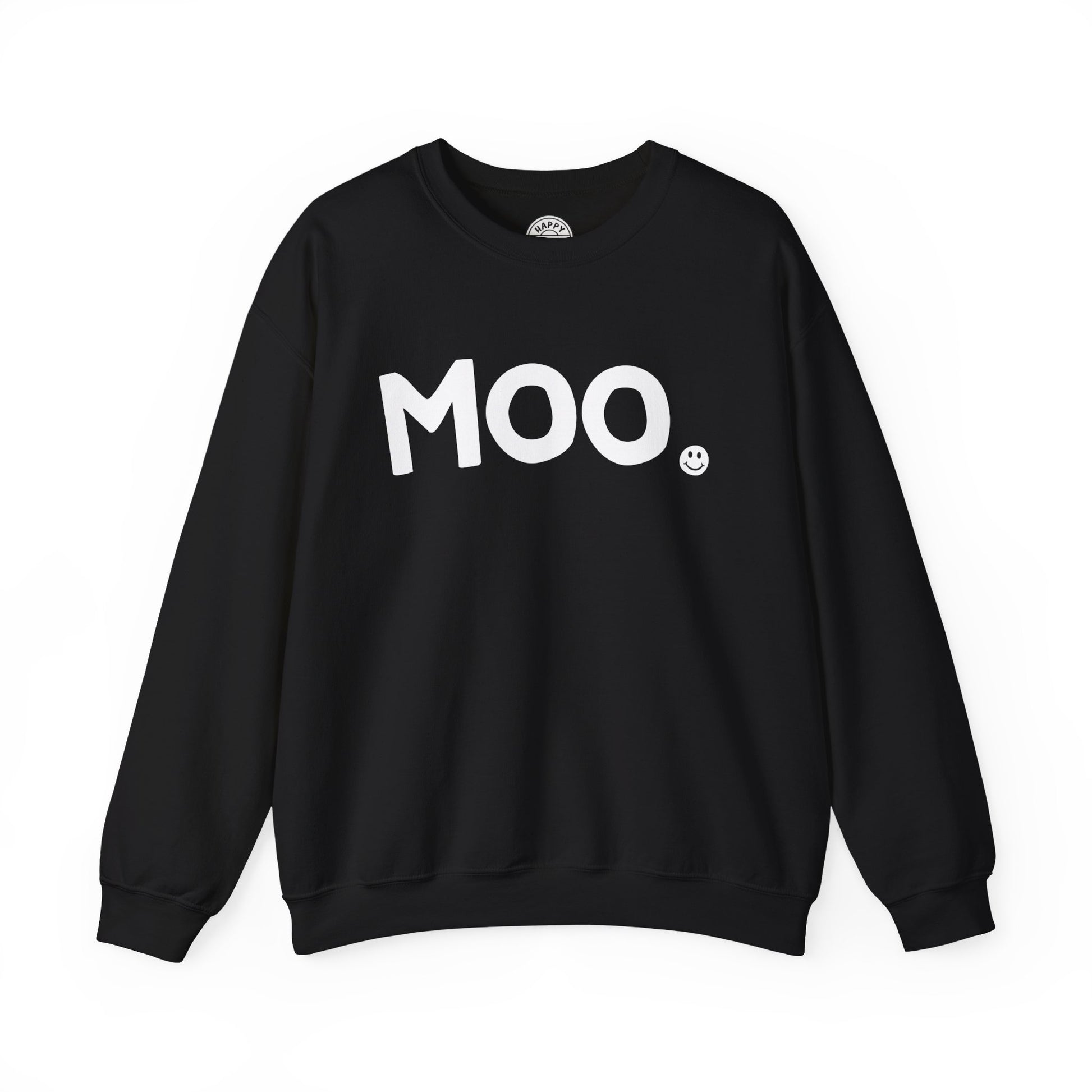 MOO Happy Tee (Sweatshirt)  Sweatshirt  HAPPY TEES® BRAND