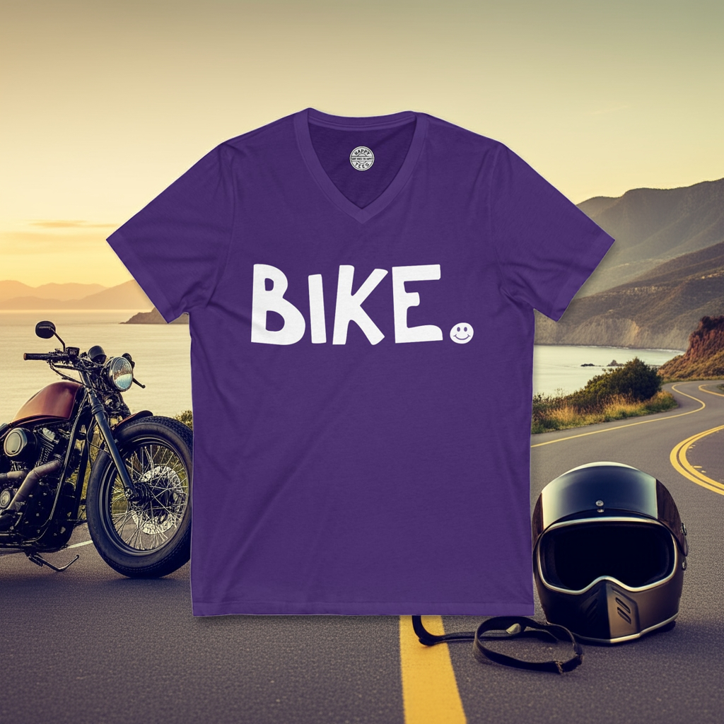 BIKE Happy Tee (V-Neck)  V-neck  HAPPY TEES® BRAND