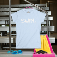SWIM Happy Tee (Women's Tee)  T-Shirt  HAPPY TEES® BRAND