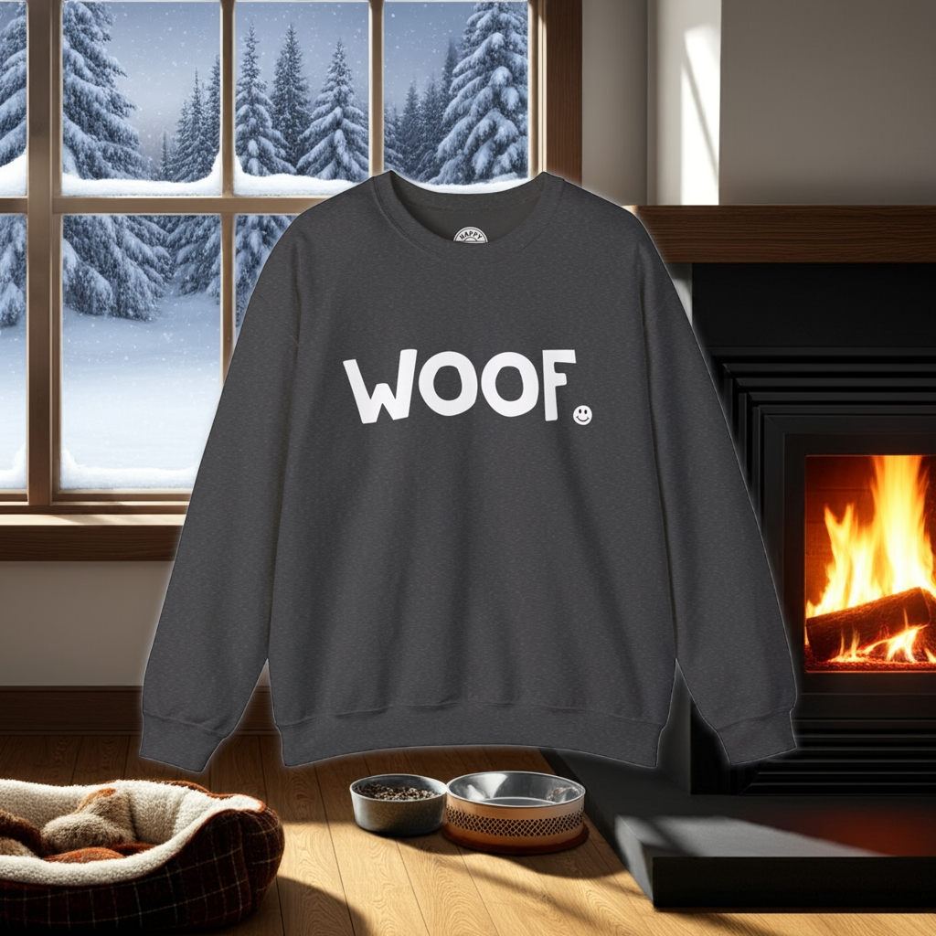 WOOF Happy Tee (Sweatshirt)  Sweatshirt  HAPPY TEES® BRAND