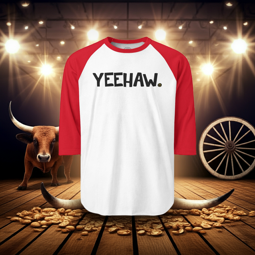 YEEHAW Happy Tee (Long Sleeve Raglan)  Long-sleeve  HAPPY TEES® BRAND