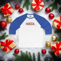 CHEER Happy Tee (Long Sleeve Baseball Tee)  Long-sleeve  HAPPY TEES® BRAND