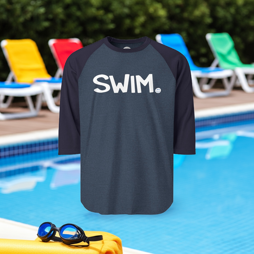 SWIM Happy Tee (Long Sleeve Raglan)  Long-sleeve  HAPPY TEES® BRAND