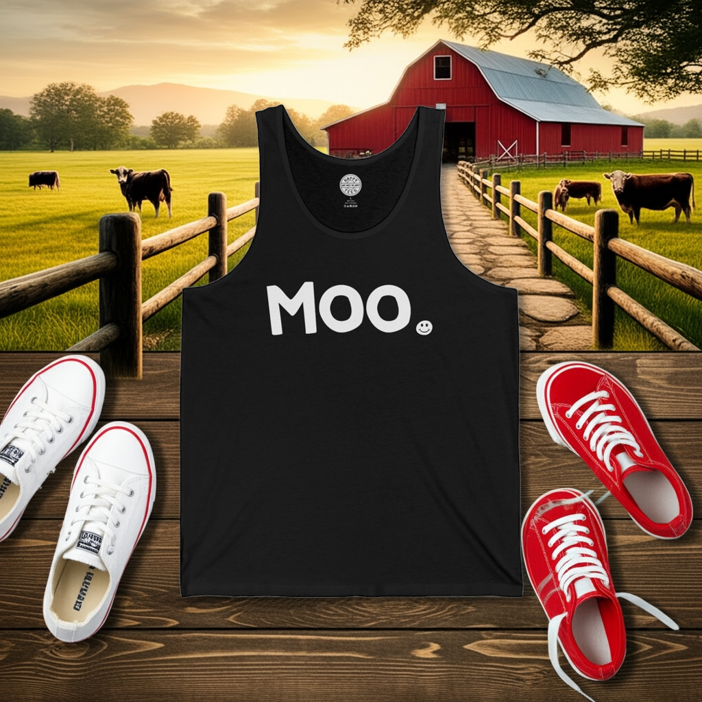 MOO Happy Tee (Tank Top)  Tank Top  HAPPY TEES® BRAND